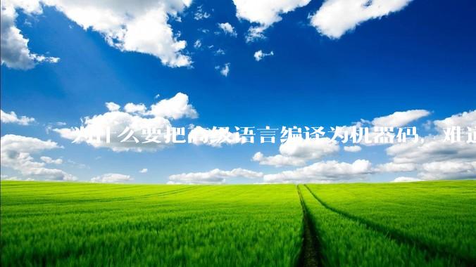 为什么要把高级语言编译为机器码，难道不能直接用高级语言制造CPU吗?