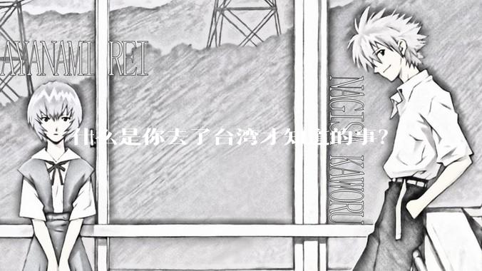 什么是你去了台湾才知道的事？