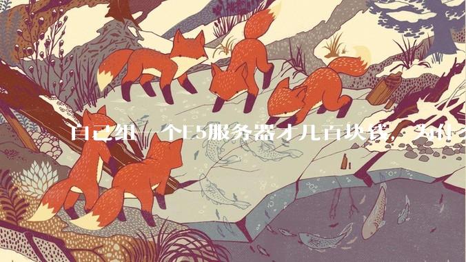 自己组一个E5服务器才几百块钱，为什么去阿里云租这么贵?